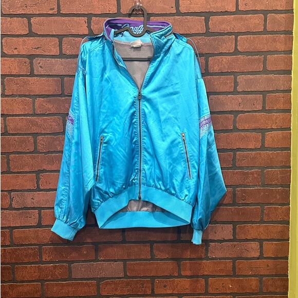 Kappa Tracktop with hidden Hoodie Blue Purple Jacket Vintage Full Zip RARE - Picture 1 of 16